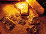 Gold nugget and ingots