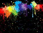 Rainbow Paint Splatters