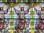 stained glass of jesus