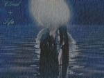 cloud and tifa in the rain