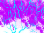 purple clouds and lightning