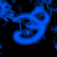blue runes and smoke