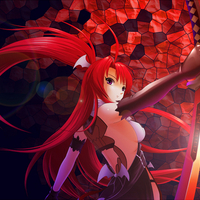 red hairy girl with a sword