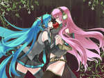 Hatsune Miku and Megurine Luka