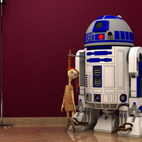 R2D2 found a doll