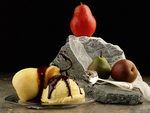 icecream with pears