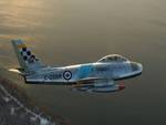 F86 Sabre over Cold Lake, Alberta