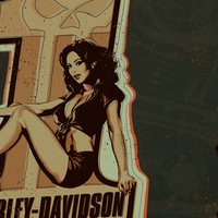 Harley Davidson Pin up girl
