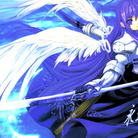 Beautiful purple and blue angel.