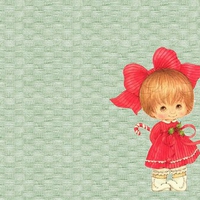 Cute red dressed girl