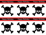 Happy Birthday with skulls