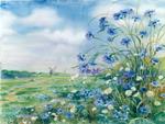 Field of Blue Flowers