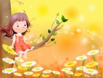 Flower Girl Vector
