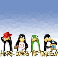 tux-here they come