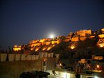 full moon over the fort - jaisalmer, india