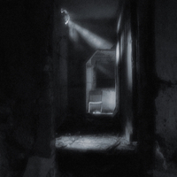 Inside old ruined building