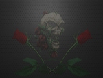 skull and roses