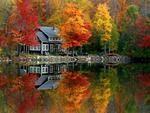 Lake house autumn