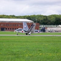 Hunter Seahawk folding its wings