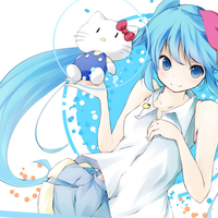 miku and hello-kitty!
