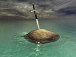 the sword in stone in the lake