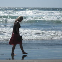 a walk on the beach