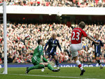 ARSENAL'S ARSHAVIN IN ACTION