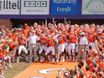 Clemson Tigers run down Hill