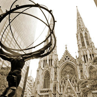 Atlas and St.Patricks Cathedral New York City, New York