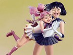 Chibimoon And Sailor Saturn