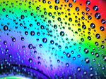 HD Bright Water Drops on Rainbow