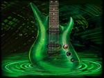 Green Melting Electric Guitar