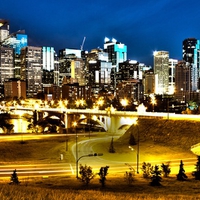 Calgary City Night in HDR