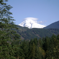 Mount Hood with a cloud cap