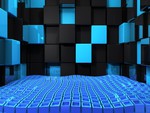 Black And Blue Cubes