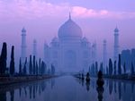 fog Taj Mahal