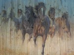 Thundering Hooves on Barn Board