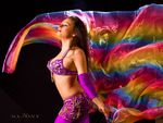 RAINBOW   BELLYDANCER VEIL ..