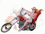 girl on motor