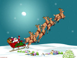 Santa And His Reindeer