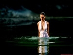 Woman in water