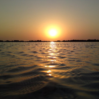 sunset at dukhan beach