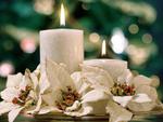 Christmas white candles