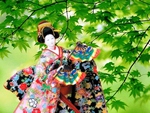 Japanese dolls and Tree