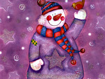purple snowman