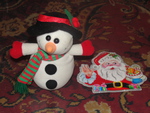 Snowman and Santa Claus
