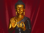 Golden Buddha red Ground