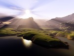 Sun Light over Mountains