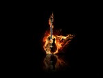 burning guitar