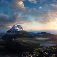 Morning mountain view